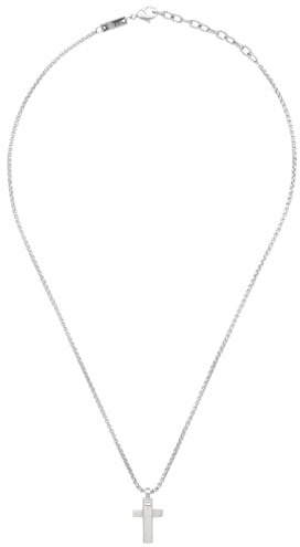 Breil Sammlung TAG AND CROSS, Halskette Herren aus STAHL | Sammlung TAG AND CROSS, Halskette, Maße 52 cm, Schmuck als Geschenkidee Herren