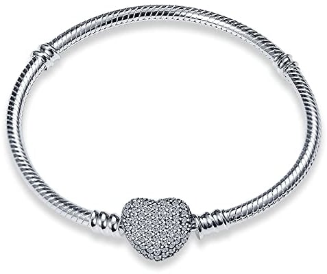 Pandach Armband Damen 925 Sterling Silber, Armbänder Moments Schlangen-Gliederarmband Armkette Valentinstag Muttertag Geburtstags Weihnachten Geschenk für Frauen Freundin Mama CMB051