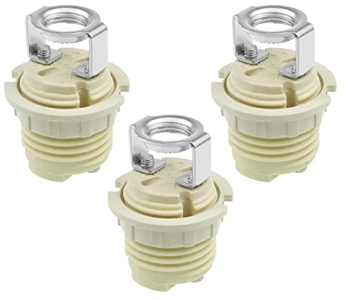 EMSea 3 Stk G9 Lampenfassung mit Halterung G9 Keramik-Halogenfassung mit Gewinde Und Ring G9 Halogen-Glühlampensockel für LED-CFL-Halogenlampen