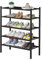 ROMGUAR CRAFT Schuhregal aus Bambus, 5 Ebenen, freistehend, Holz, Schuhregal für den Eingangsbereich, kleiner Raum, stapelbar, 68,6 x 27,9 x 83,8 cm, Schwarz