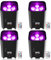 UKing 4er 108W Akku LED Par scheinwerfer strahler Wiederaufladbarem RGBWA+UV disco Party Licht Bühnenlicht 9600mAh mit Fernsteuerung/APP/IR/DMX für dj Bar KTV Band Hochzeit- Versand aus De