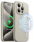 JETech Magnetisch Silikon Hülle für iPhone 15 Pro 6,1 Zoll, Kompatibel mit MagSafe, Handyhülle mit Voll Kamera Schutz (Titan Natur)