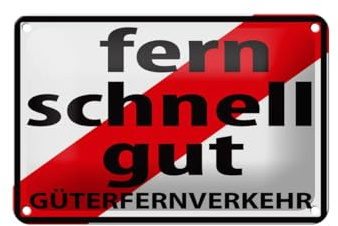 Ontrada Blechschild 12x18cm gewölbt Fern Schnell Gut Güterfernverkehr Schild