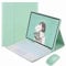 Custodia con Tastiera per Samsung Galaxy Tab S9FE/S9/S8/S7/A7/A8/A9 con Supporto per S Pen, 7 Colori Retroilluminati Slim Stand Cover Tastiera Wireless Staccabile,Verde,S9 Fe+ 12.4
