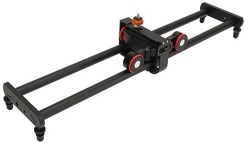 Dolly de Caméra Vidéo de Voiture, Chariot de Caméra Vidéo télécommandé sans Fil à 3 Roues avec Piste Amovible, Photographie en accéléré, Chargement de Type C, Ports 1/4 et 3/8