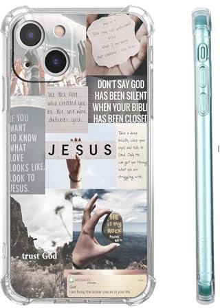 Jesus Quotes Case Compatible with iPhone 13,Christian Bible Verse Case for Women Men,Fashion Trendy TPU Bumper Case for iPhone 13