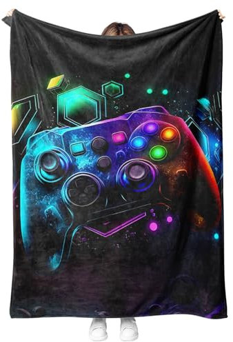 Gamepad Decke,3D Gamepad Muster Flanelldecke,Flauschig Weich Und Warme Zimmer Decor Decken,Für Teens Erwachsene (A,130x150cm)