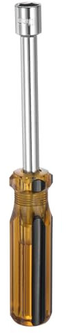 sourcing map Metric Hex Nut Screwdriver 10mm Carbon Steel Ergonomic PVC Grip Non-Magnetic Socket Wrench Screwdriver Hand Tool for Automotive Maintenance Home Improvement.