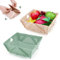 Realand 2Pcs Foldable Small Basket for Organizing, Collapsible Colander for Kitchen Strainers and Colanders Kitchen Drain Basket Collapsible Strainer, Green and Beige
