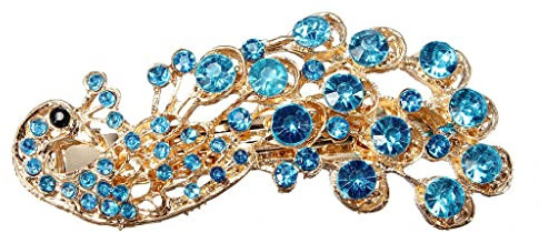 Generisch Zinklegierung Strass Haarschmuck Mode Persönlichkeit Einfache Pfau Haarspangen Sehr praktisch und beliebt