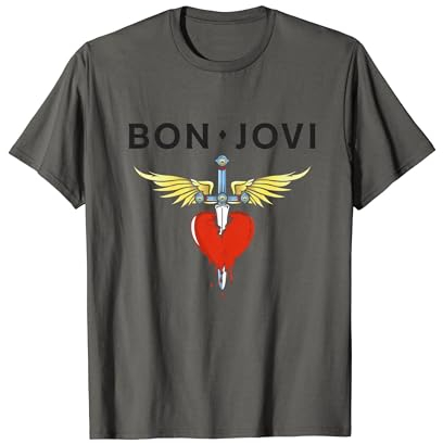 Offizieller Bon Jovi Herzdolch T-Shirt