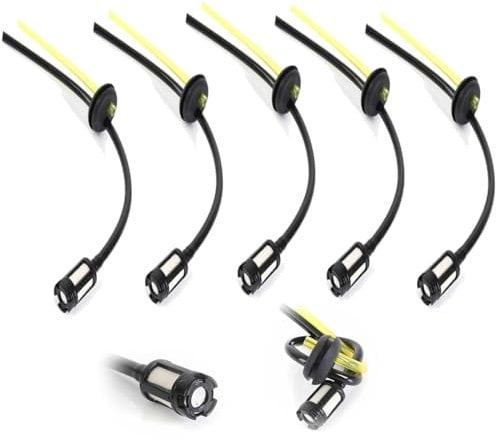 2024NEW Strimmer Fuel Pipe, Universal Grass Trimmer Fuel Petrol Strimmer Fuel Pipe with Air Fuel Filter Primer Bulb for Brushcutter Trimmer Mower Hedge Trimmer (5PCS)