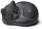 XIANNVXI Kristalle Katzen Figur Matt Schwarz Obsidian Katzenfigur Steine Katze Edelsteine Katzen Deko Katze Geburtstag Katzenliebhaber