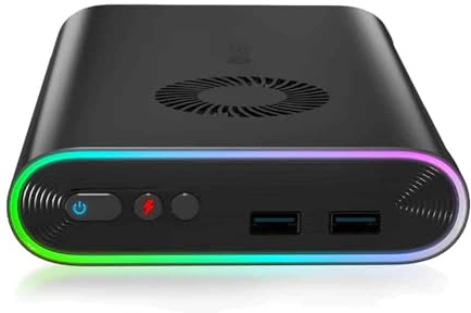 ONEXGPU eGPU Dock mit 4TB NVMe 2280 Speicher: Neue Hardware & Oculink-Unterstützung, AMD Radeon RX 7600M XT, 8GB GDDR6, 300W Ladegerät, USB-C 4.0, Quad-Monitor, 4K Gaming - Portable eGPU