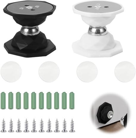 EnixwH 2 Stück Türstopper Magnet, Geräuschlos Türstopper Magnetisch Set, Anti Kollisions Magnet Türhalter Ohne Bohren, Selbstklebend Türhalter Magnetisch, für Schlafzimmer Bad Büro
