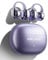 King Lucky i121 Open Ear Wireless Bluetooth 5.4 Clip-on Earbuds with Mic, 50H Playtime, Noise Cancelling, Waterproof, Comfortable for Small Ears & Glasses Wearers, for Workouts (Purple)