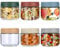 Cotepi 6 Piezas 300 ML Tarros de Cristal,Vasos Yogurtera con Tapa,Tarros de Vidrio Cocina Almacenaje,Hermeticos