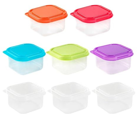 8 Piece Freezer Storage Airtight Box, Small Food Containers with Lids, Small Containers with Lids, Snack Jars with Lids, Mini Food Containers