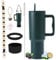 Sanilinwild 40 oz Tumbler with Handle and Straw & 6PCS Cup Accessories-BPA-Free Travel Mug Water Bottle-Easy to Carry-Travel Coffee Mug - Dishwasher Safe-Holiday Gifts for Women Men (Forest)