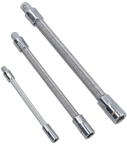 Set di adattatori flessibili flessibili per bussole miste da 1/4-1/2, 3 pezzi