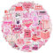 Nogeqi 120 Stück Rosa Bookish Sticker Set, Wasserfeste Book Sticker Pink für Kindle, Rosa Booktok Sticker Aesthetic für Laptop Handy Sammelalbum Skateboard Helm