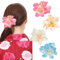 CharmBurst Ensemble de 4 pinces à cheveux fleurs hawaïennes, pinces tropicales artificielles, pinces peigne hibiscus, vacances à la plage, fête, accessoires cheveux boho