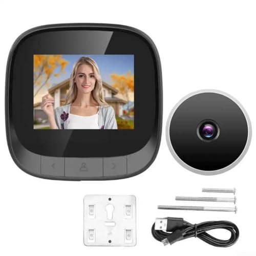 JoyousMall Judas Caméra de sécurité sans fil avec moniteur de 6,1 cm, vision nocturne infrarouge et couverture grand angle