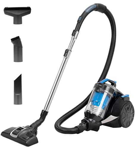 KLAMER Staubsauger beutellos mit HEPA H12 Filter gegen Tierhaare, 850 Watt