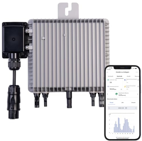 revolt Micro-Inverter: WLAN-Mikroinverter für Solarmodule, 800 W, App, geprüft (VDE-Normen) (Solar Regler, Solar-Laderegulatoren)