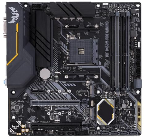 Cartes mères Fit for ASUS TUF B450M-PRO Gaming AMD B450 AM4 Compatible avec Les processeurs Ryzen 5 5600X/5600, 7 5800X3D, 3600, 9 5900X, M.2 SATA 6 GB/s MATX