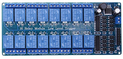 Placa de módulo de relé de 16 canales 5V 12V para Arduino PIC AVR MCU DSP ARM PLC