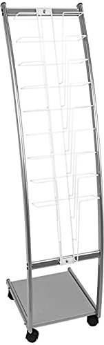 PrimeMatik - Prospektständer 31 x 126 x 35 cm Zeitungsständer mit 6 Fächern für Broschüren und Zeitschriften