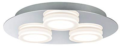 Paulmann 70874 LED Deckenleuchte Doradus rund incl. 3x4,7 Watt Deckenlampe Chrom Wohnzimmerlampe Metall, Kunststoff Flurlampe 3000 K