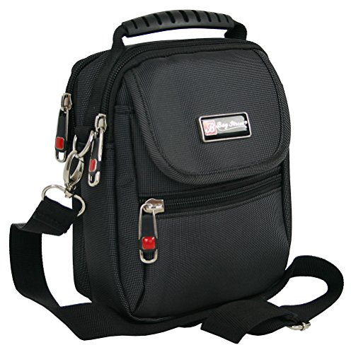 BAG STREET INTERNATIONAL Bag Street – Kleine Umhängetasche für Herren – Umhängetasche Herren Schwarz Crossover-Tasche Auch als Gürteltasche tragbar, Schwarz, Klein