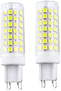 ZHIYUE 2er LED-Lampen G9 9W gleichwertige Halogenlampen 80W G9 800LM Energiesparlampen Lampenfassung G9 LED Lampe AC 220-240V Nicht Dimmbar Kaltweiß 6000K G9 Kapsel