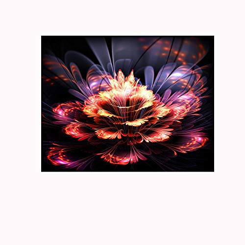 Fototapete Leuchtende Blumen 300x200cm Selbstklebend Wandgemälde Wand Dekoration Schlafzimmer Tapete