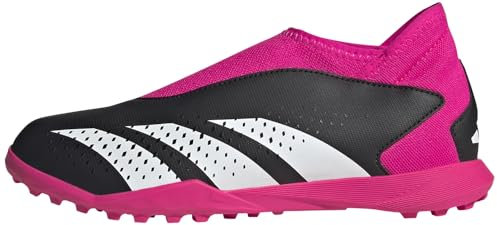 adidas Unisex niños Predator Accuracy.3 Laceless Turf Boots, Core Black / Cloud White / Shock Pink, 38 EU