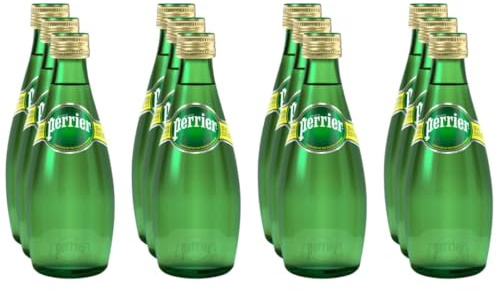 Perrier Sparkling Natural Mineral Water, 11 Oz Glass Bottles - (Pack of 12) - (Total of 132 Fl Oz)