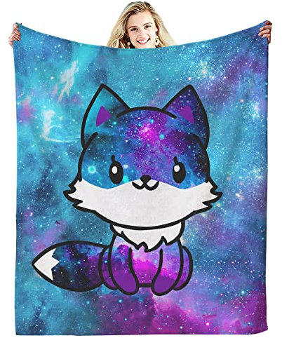 Fox Decke, ultraweich, Flanell, Fuchs-Überwurf, Geschenk für Damen, Mädchen, Jungen, Kinder, Erwachsene, 127 x 101 cm