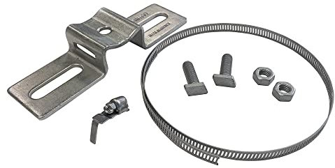 Collier de serrage pour poteau Kit collier + bride + vis (W0138). Kit fixation poteau -