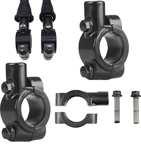 2 Pieces10mm Handlebar Mirror Mount Clamps Universal Handlebar Mirror Bracket M10 Motorcycle Handlebar Mirror Holder for Motorbike Bicycle Dirt Bike ATV