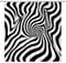 Black White Striped Shower Curtain Abstract Geometric Zebra Skin Print Modern Lines Optical Illusion Art Bathroom Home Curtain Decor with Hooks,70 Wx70 H