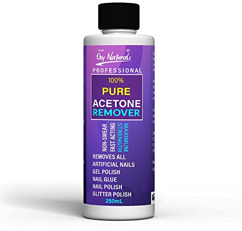 Oxy Naturals Pure Acetone Nail Polish Remover - Professional Grade Formula for Flawless Nails