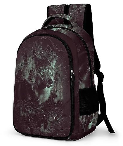 WCEECE Schulrucksack Jungen Teenager Mädchen Schultaschen Kinder Tier-Wolf Rucksäcke Wasserdicht Leichtgewicht Schulranzen Groß Für Schule Geschenke