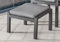 Destiny Fußhocker Capri Aluminium, 60x44x38/42 cm, mit Polster