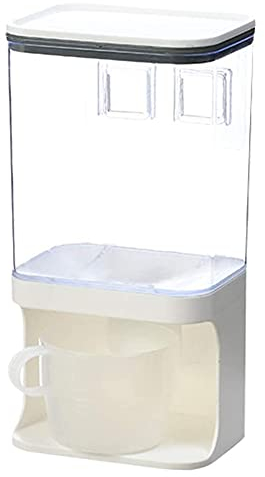Rouufgeg Wall-Mounted Dry Food Dispenser, Cereal Dispenser,Storage Cereal Container, for Cereal,Rice Kitchen Storage Containers C
