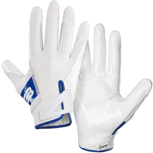 Grip Boost DNA 2.0 Fußballhandschuhe mit technischem Stab, Erwachsenengrößen, Blau, Größe XXL
