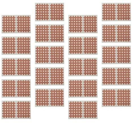 Colcolo 20 Stück Kreuz-Muskelband-Patch, Muskelunterstützung, Netz-Sportbänder, Aufkleber, Gitterband für Laufsport, Schwimmen, Brust, Knie, zwei Aufkleber