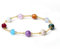 MetJakt Handgemachtes Buntes Naturstein Kristall Muschel Wickelarmband Damen Stretcharmband 18k Vergoldet Perlen Edelstein Facettiert Golden Mallorca Schmuck (1 Wickel-Multicolor-B)