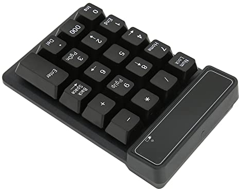 NIZUUONE Kabelloser Nummernblock, Ergonomisch, Leicht, Wasserdicht, 19-Tasten-Ziffernblock für Einfache Dateneingabe und Mobilität